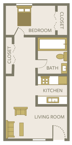 Floor Plan  one bedroom apartment floor plan