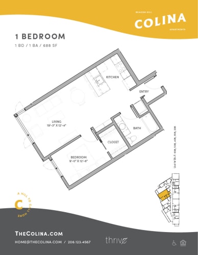 Floor Plan  1x1