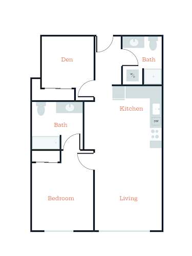 Floor Plan  a floor plan of a house with an open floor plan