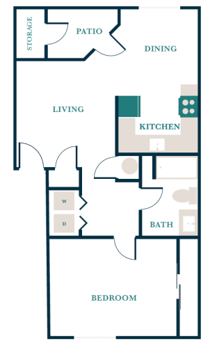 Floor Plan  1x1