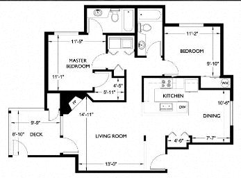 Floor Plan  2 Bedrooms 2 Baths