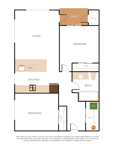 Floor Plan  a floor plan of a residence with a bedroom and a living room
