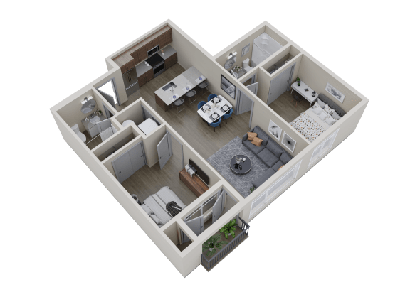 Floor Plan  bedroom floor plan of a 2100 sq ft apartment