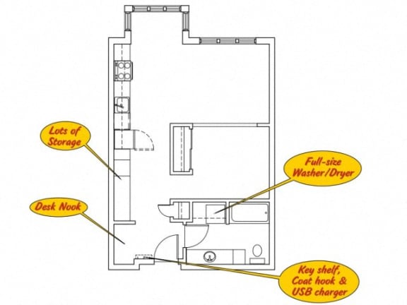 Floor Plan  a floor plan of a house with different locations labelled
