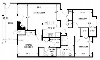 Floor Plan  3 Bedrooms