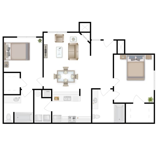 Floor Plan  2x2