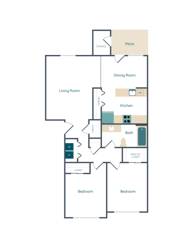 Floor Plan  a floor plan of a house with a bedroom and a living room