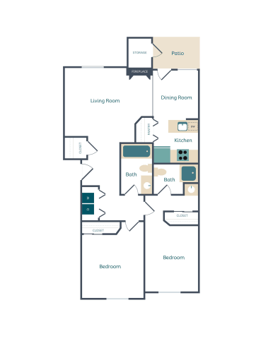 Floor Plan  a floor plan of a house with a bedroom and a living room