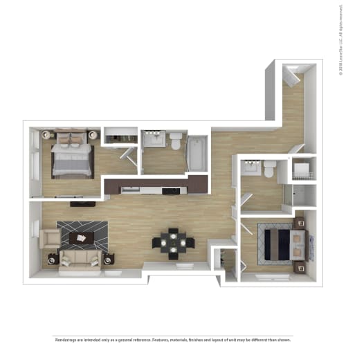 Floor Plan  a typical floor plan of a 1 bedroom apartment