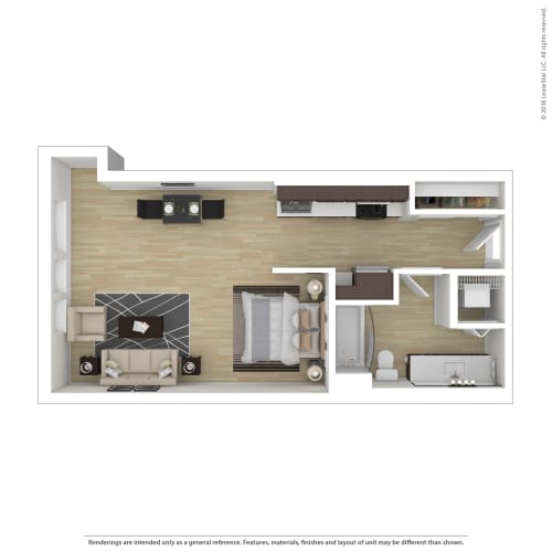 Floor Plan  a typical floor plan of a 1 bedroom apartment
