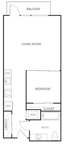 Floor Plan  a floor plan of a living room with a bathroom and a bedroom