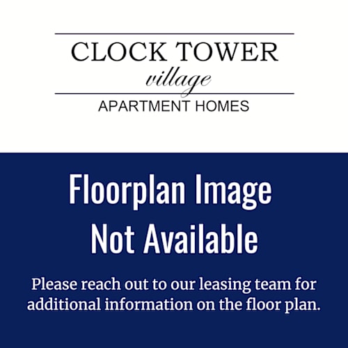 Floor Plan  A sign for Clock Tower Village Apartment Homes with a message about the floorplan image not being available.