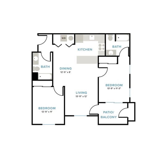 Floor Plan  Nisqually 2x2  B2