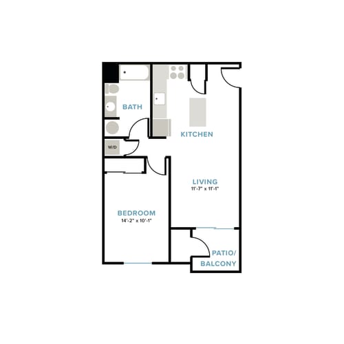 Floor Plan  Rainier 1x1 A