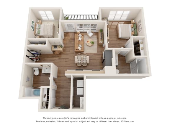 Floor Plan  2 Bed  - D9
