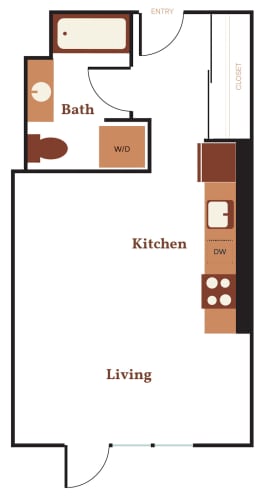 Floor Plan  a floor plan of a house with a kitchen and a living room