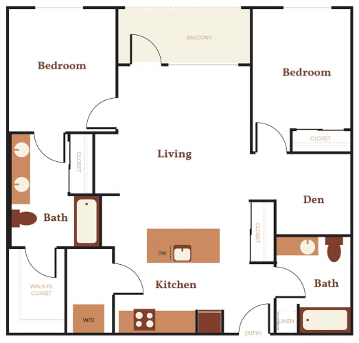 Floor Plan  a floor plan of a living room with a kitchen and a bed