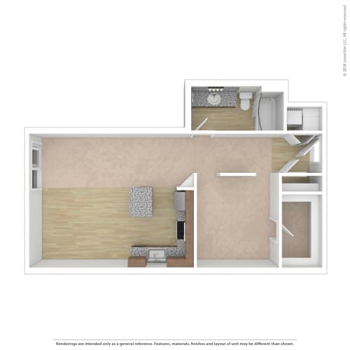 Floor Plan  bedroom floor plan an in 2 bed 2 bath apartment at the historic electric building in fort worth