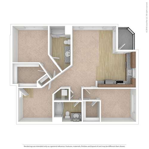 Floor Plan  bedroom floor plan an in 2 bed 2 bath apartment at the historic electric building in fort worth