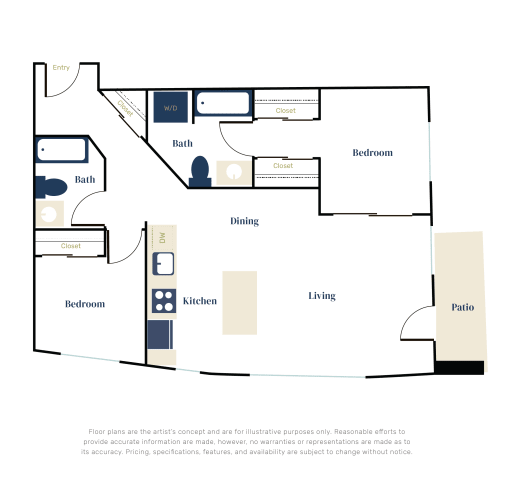 Floor Plan  a floor plan of a 1 bedroom apartment with a bathroom and a living room