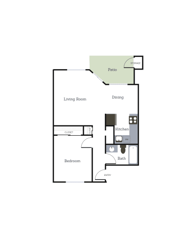 Floor Plan  1x1