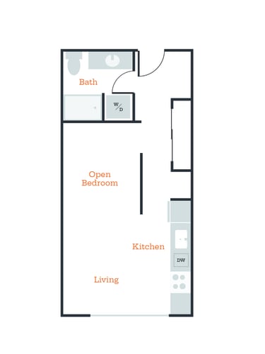 Floor Plan  a floor plan of a room with a bed and a closet