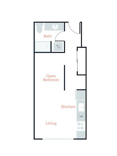 Floor Plan  a floor plan of a room with a bed and a closet