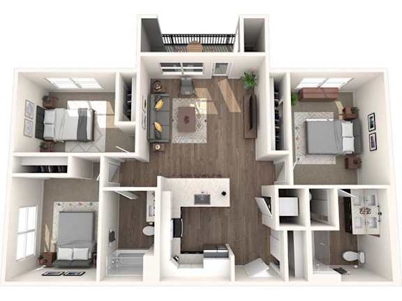 Floor Plan  3 bedroom apartment
