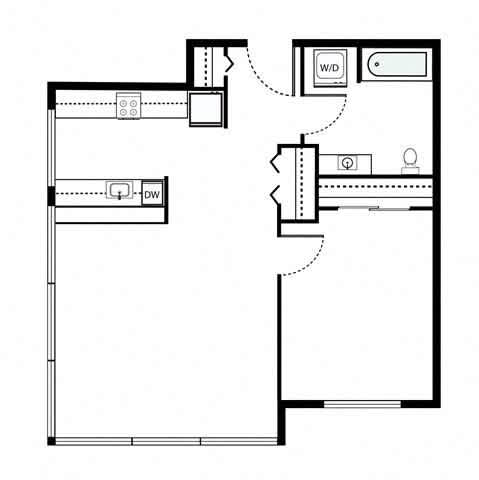 Floor Plan  1x1 - A8