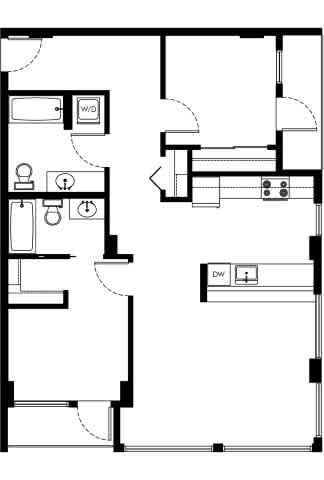 Floor Plan  2x2 - B9