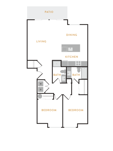 Floor Plan  2 Bedroom A