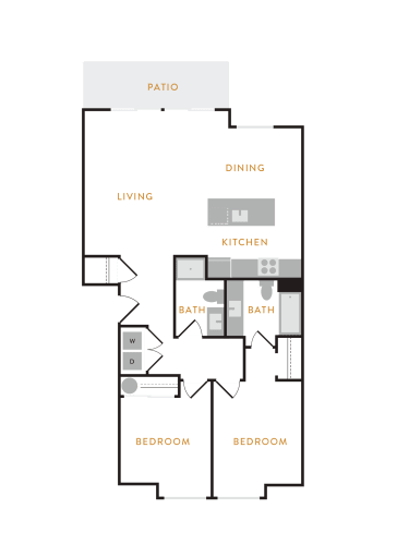 Floor Plan  2 Bedroom B