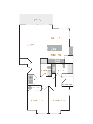Floor Plan  2 Bedroom C