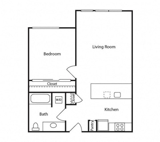Floor Plan  1 Bedroom C