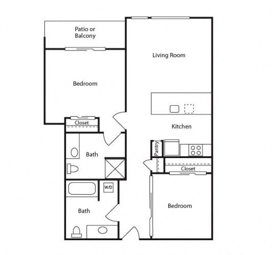 Floor Plan  2 Bedroom C
