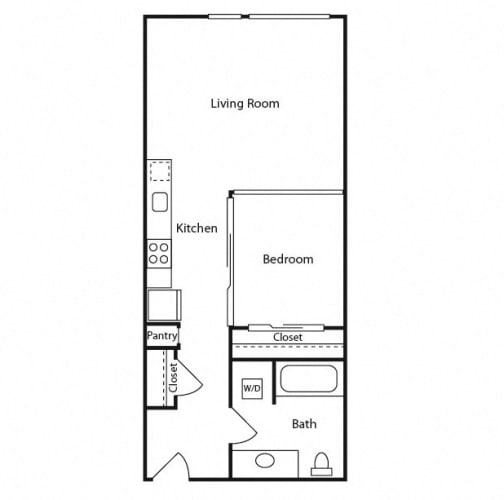 Floor Plan  Open 1 Bedroom A