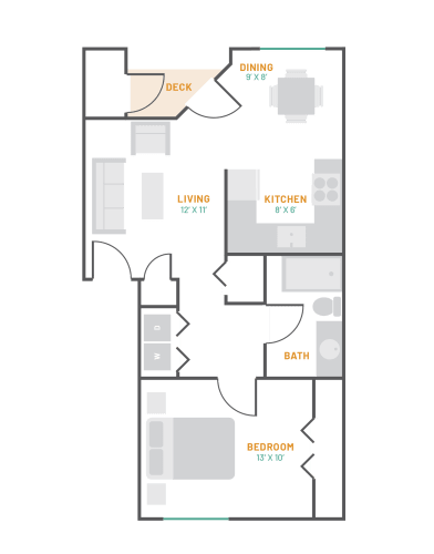 Floor Plan  the floor plan of the apartment