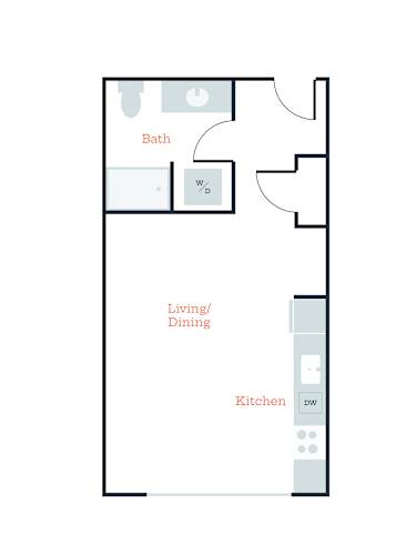Floor Plan  a floor plan of a 1 bedroom floor plan with an attic and a loft