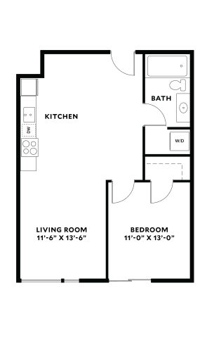 Floor Plan  1x1