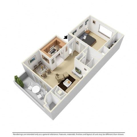 Floor Plan  One Bedroom