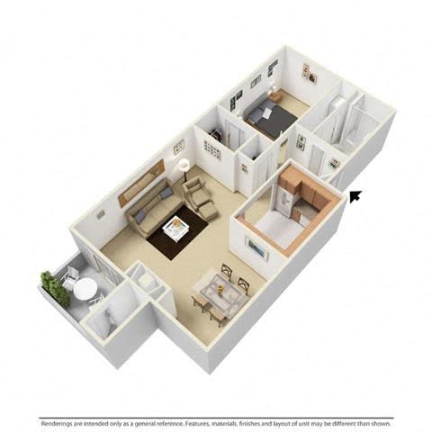 Floor Plan  One Bedroom