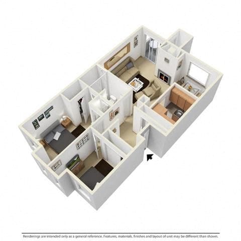 Floor Plan  Two Bedroom