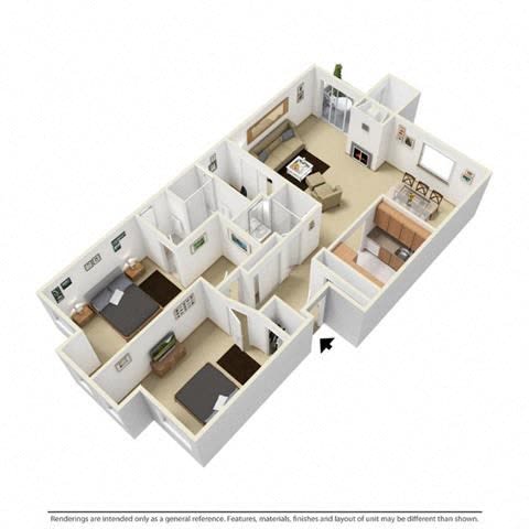 Floor Plan  Two Bedroom
