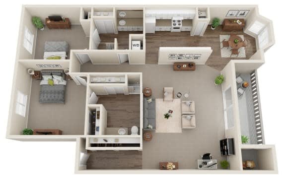 Floor Plan  2x2 B