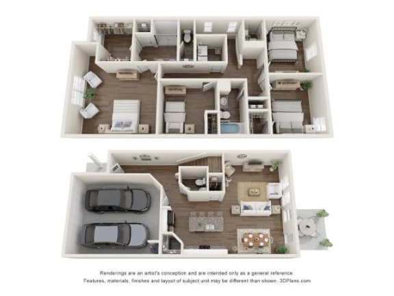 Floor Plan  a floor plan of a house with a bedroom and a kitchen