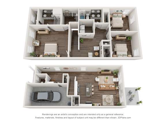 Floor Plan  combined floor, 1st and 2nd floor.