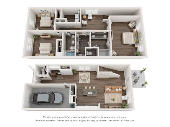 Floor Plan  combined floor, 1st and 2nd floor.