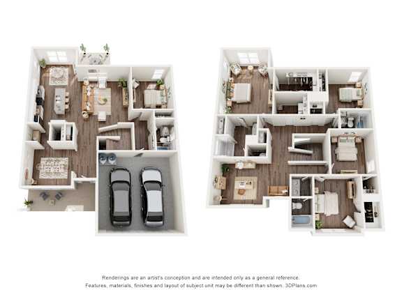 Floor Plan  2 bedroom floor plan  the enclave at city center apartments