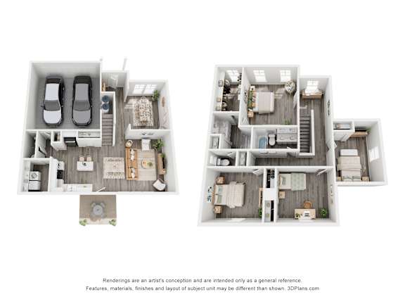 Floor Plan  2 bedroom floor plan  the enclave at city center apartments