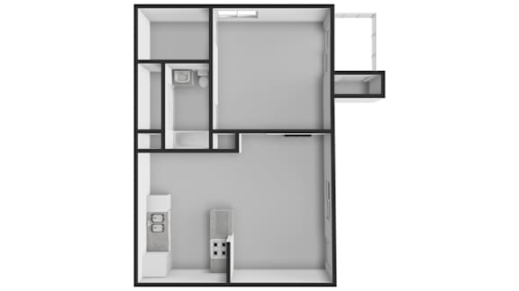 Floor Plan  A black and white image of a floor plan.